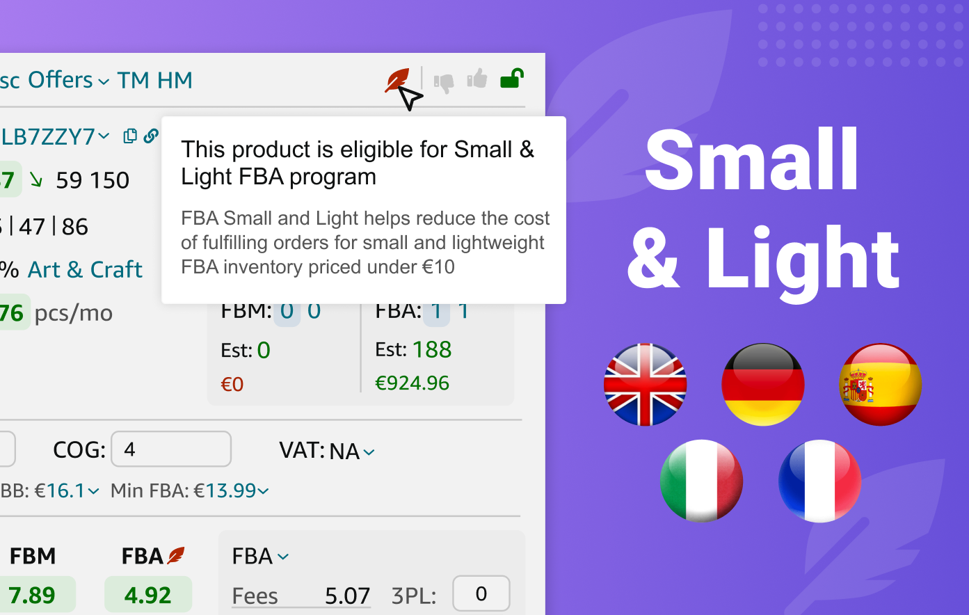 Small & Light for EU marketplaces
