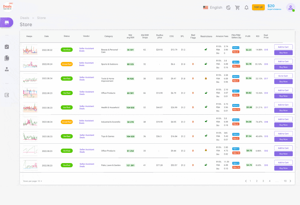 Seller Assistant Deals satıcılar için pazar yeri