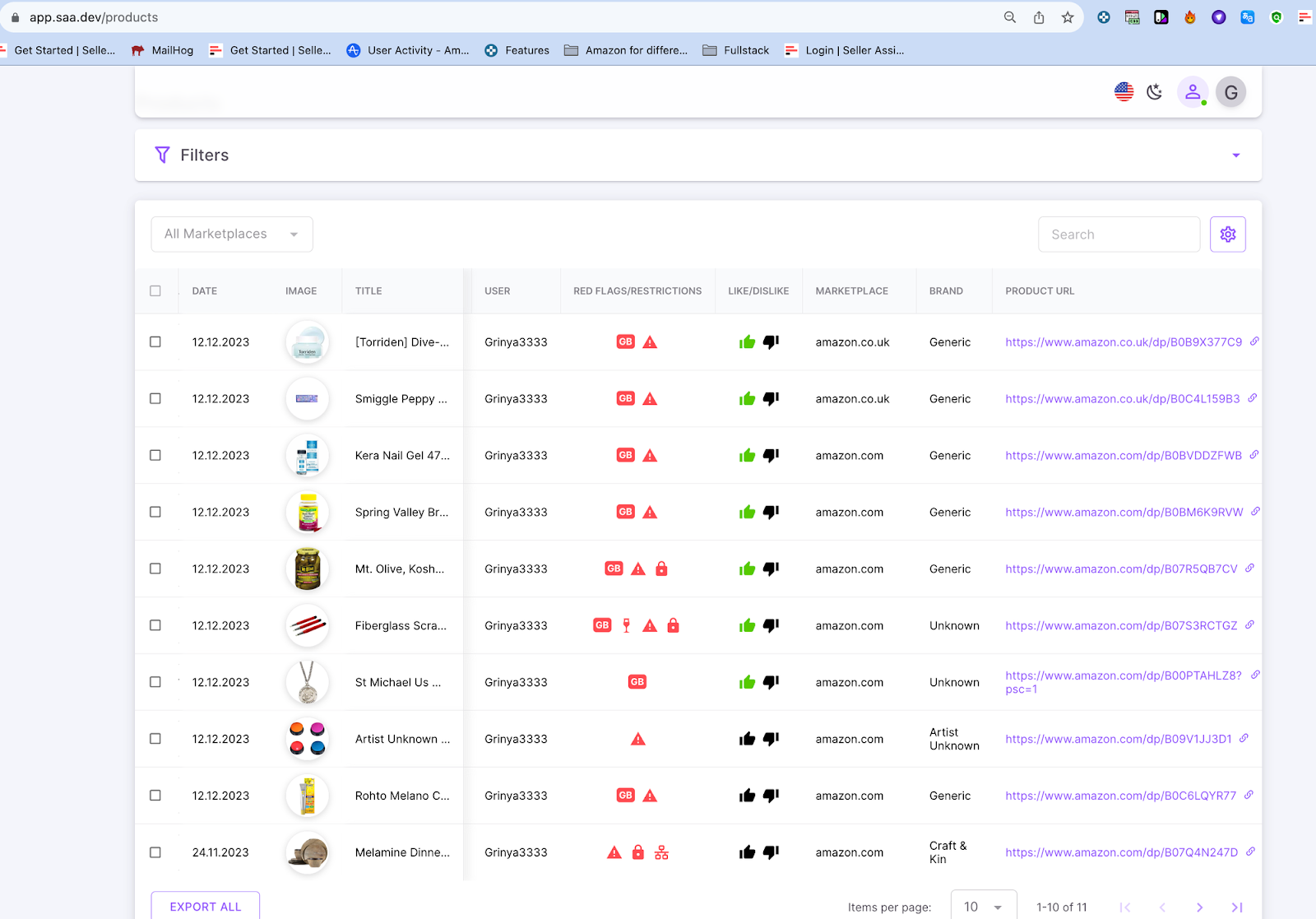  "Generic Brand" filter in your Seller Assistant's Personal Account