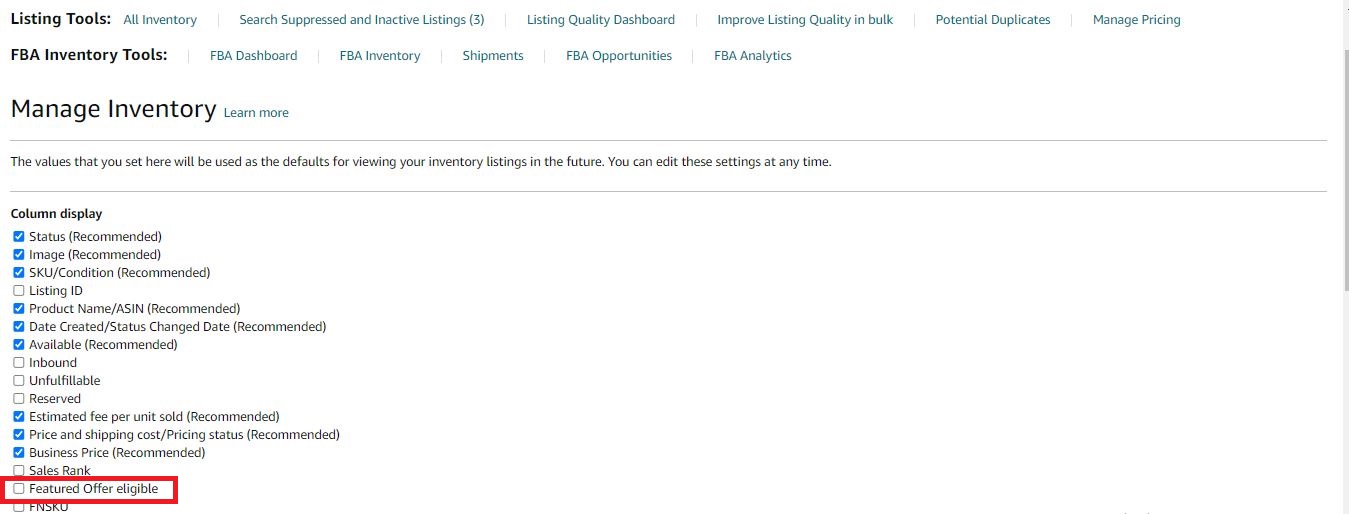 Checking Buy Box eligibility step 3