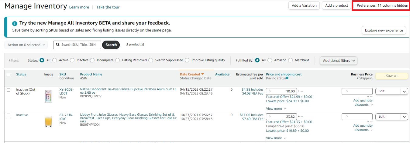 Checking Buy Box eligibility step 2