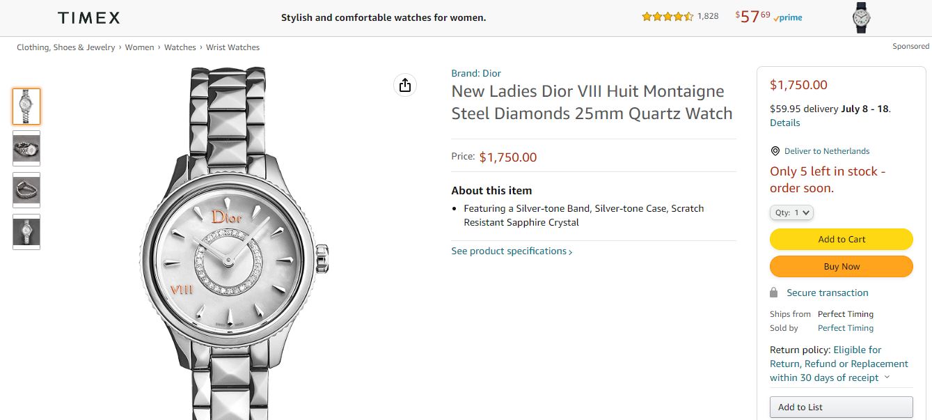 Example of Amazon restricted products 