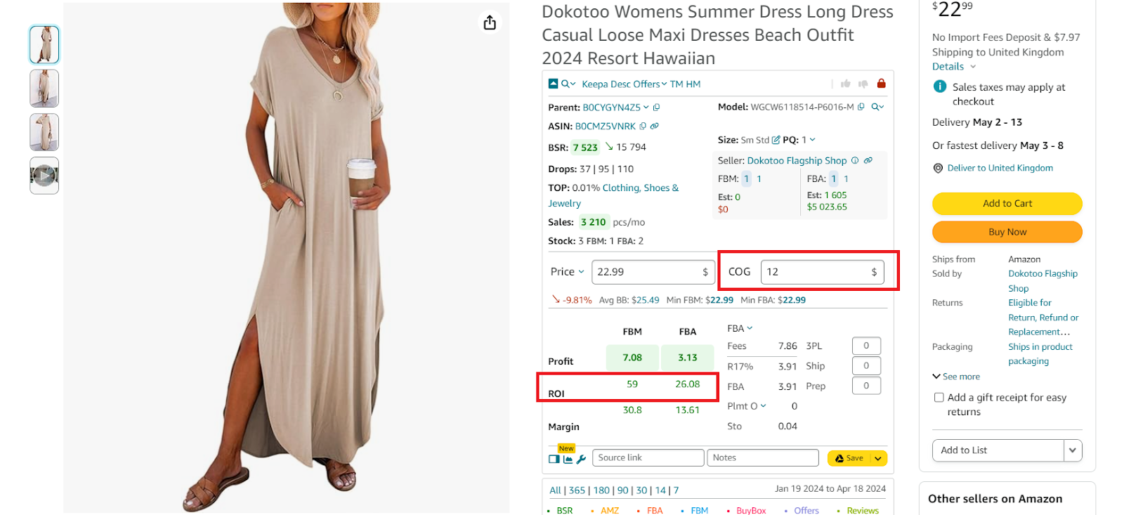 FBA&FBM profit calculator