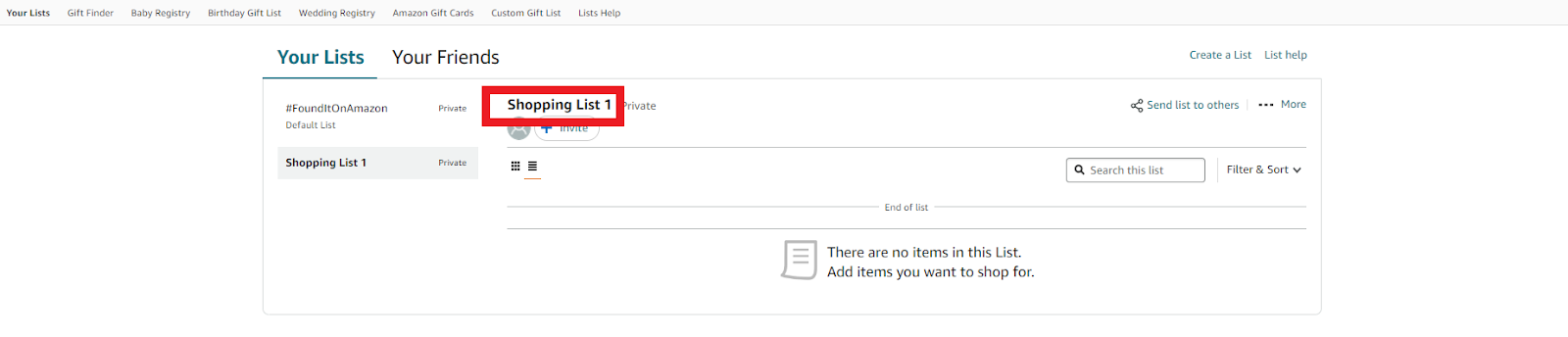 Creating a Wish List on Amazon
