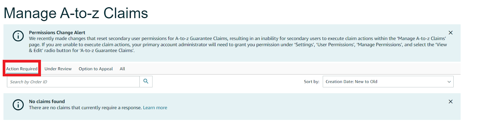 Look for the claim under the "Action Required" tab
