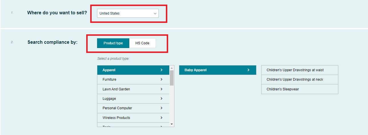 To identify your documents, enter the region you ship from, find your product by category and keywords, or by entering HS code. 