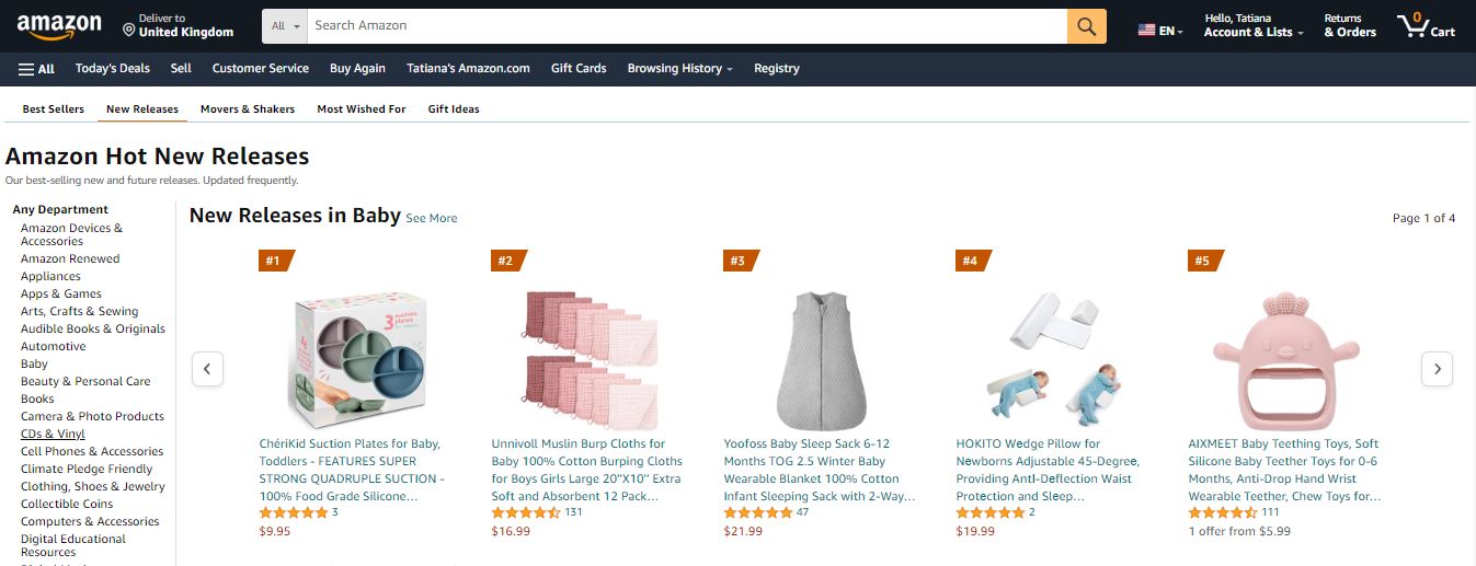 Amazon’s Hot New Releases 