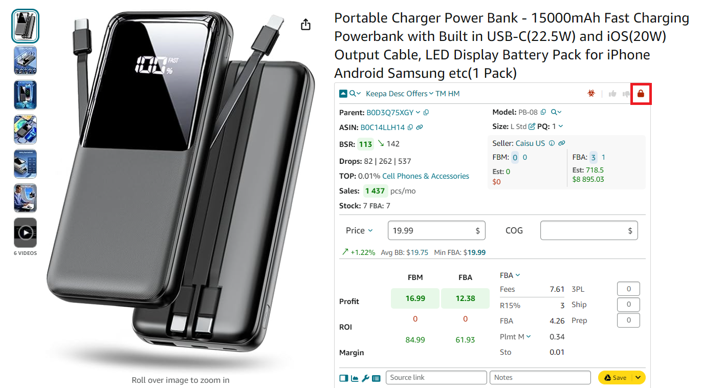 Restrictions Checker shows if a product is restricted or you can’t sell it for other reasons