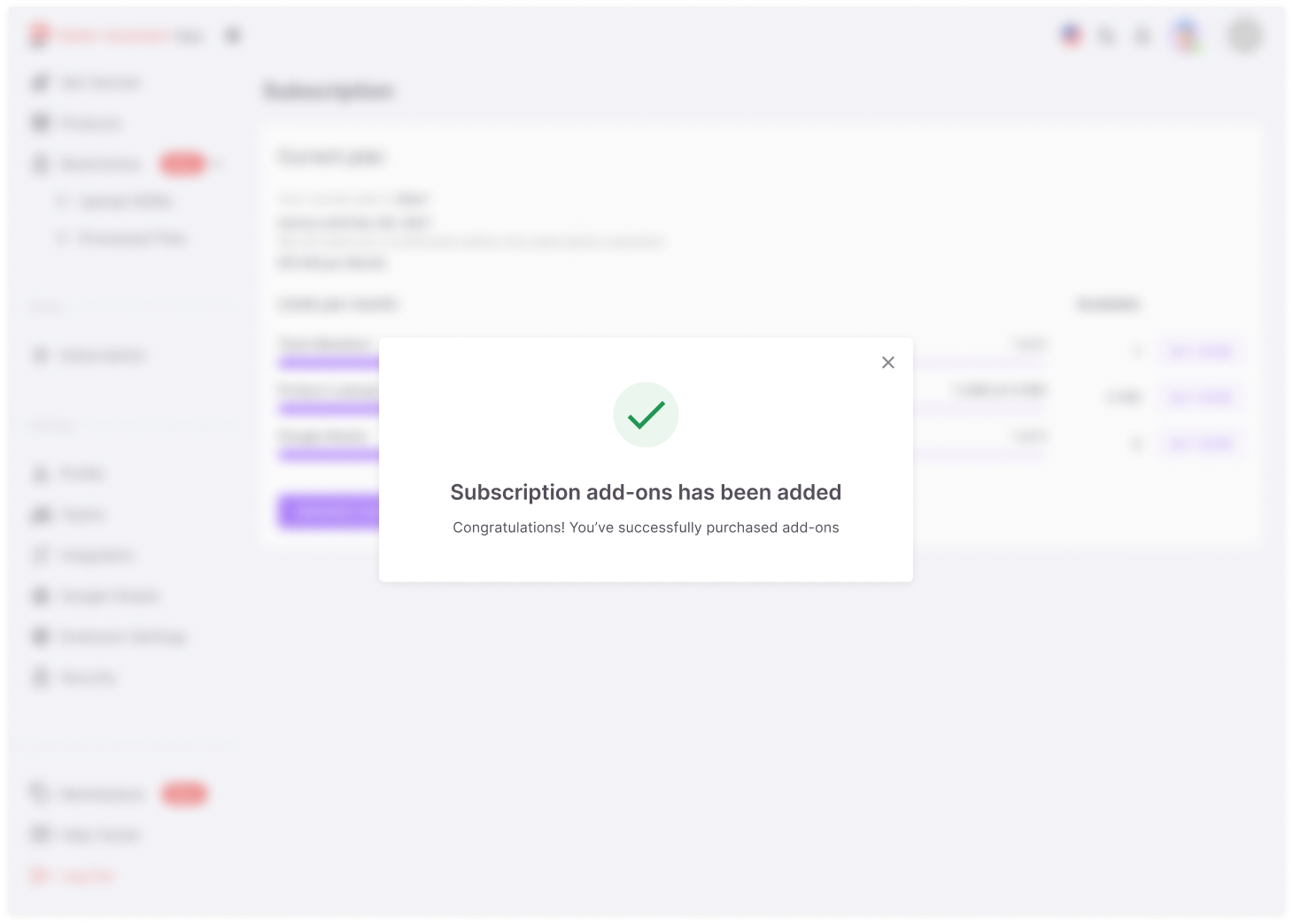 You will see the updated plan and the price for it.