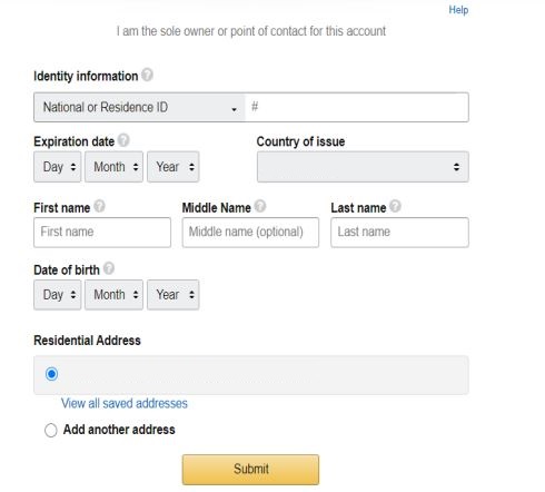 Los vendedores particulares deben facilitar el número de identificación nacional y otros datos