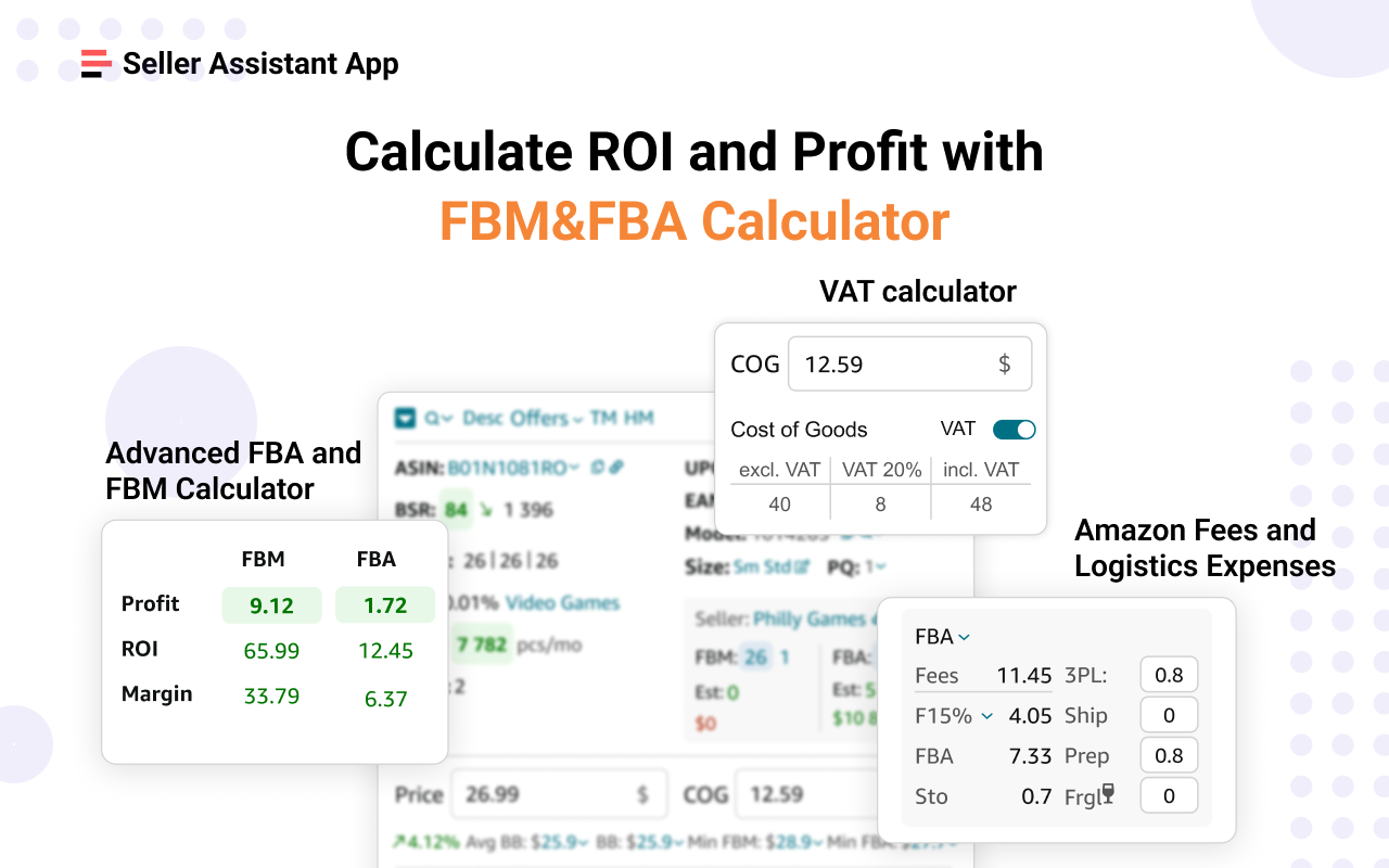 FBM&FBA Profit Calculator by Seller Assistant App