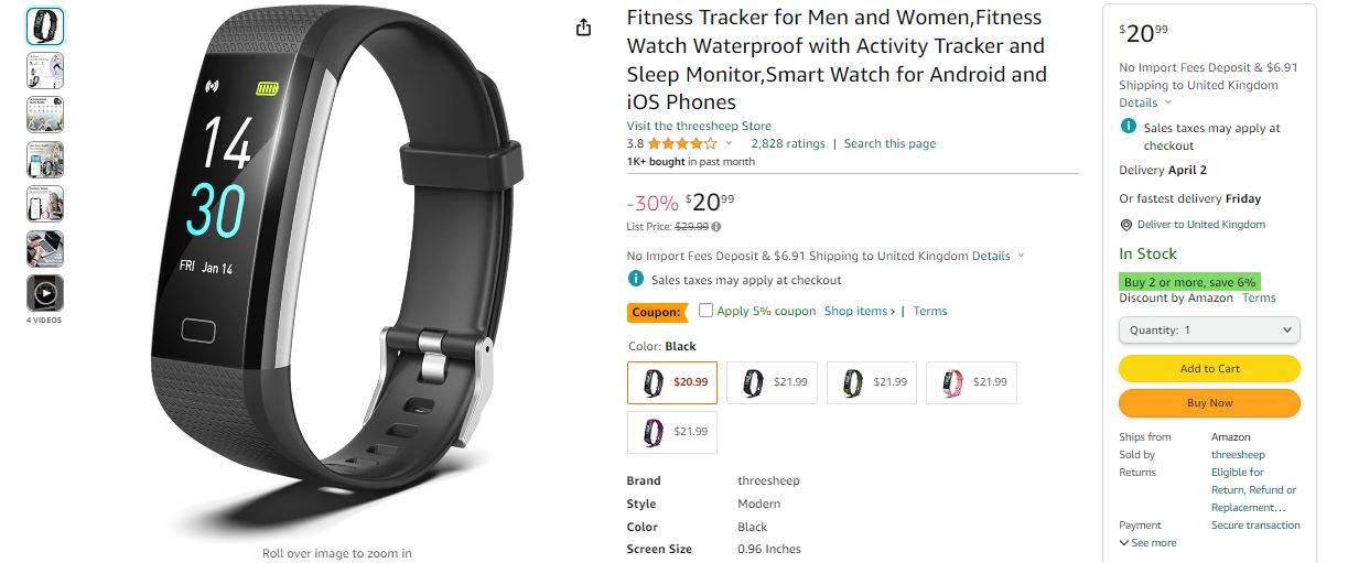 Fitness products example