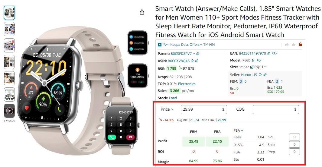 Seller Assistant’s FBA&FBM calculator 
