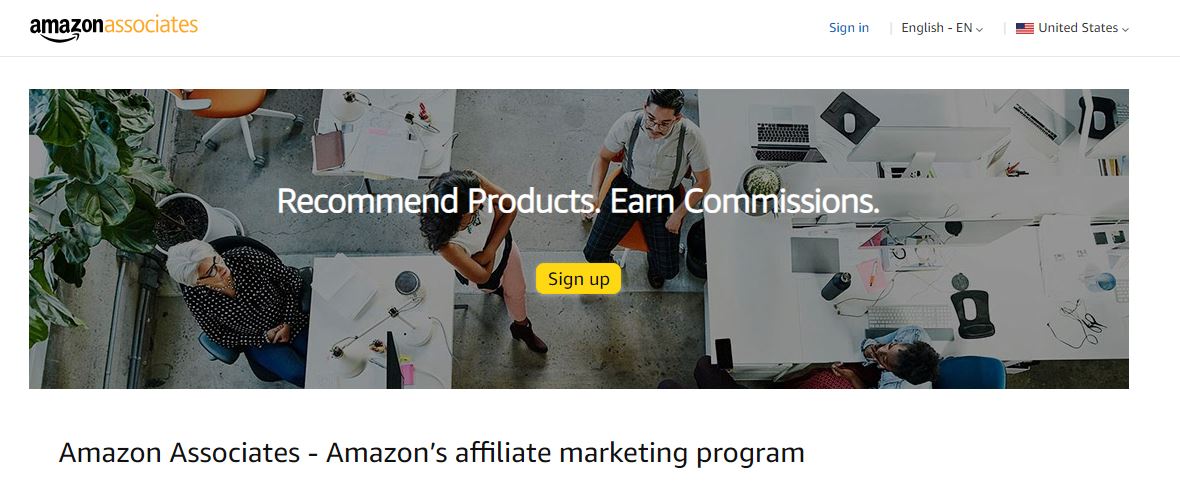 Amazon Associates program foe Amazon affiliates