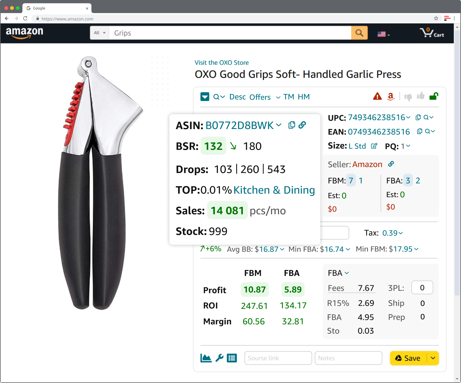 Seller Assistant это мощный инструмент исследования товаров для оптовых и арбитражных продавцов