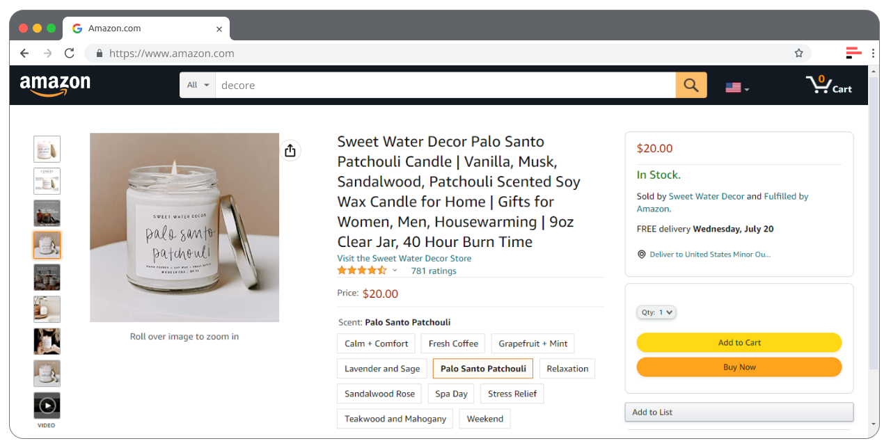 Example of Amazon handmade product