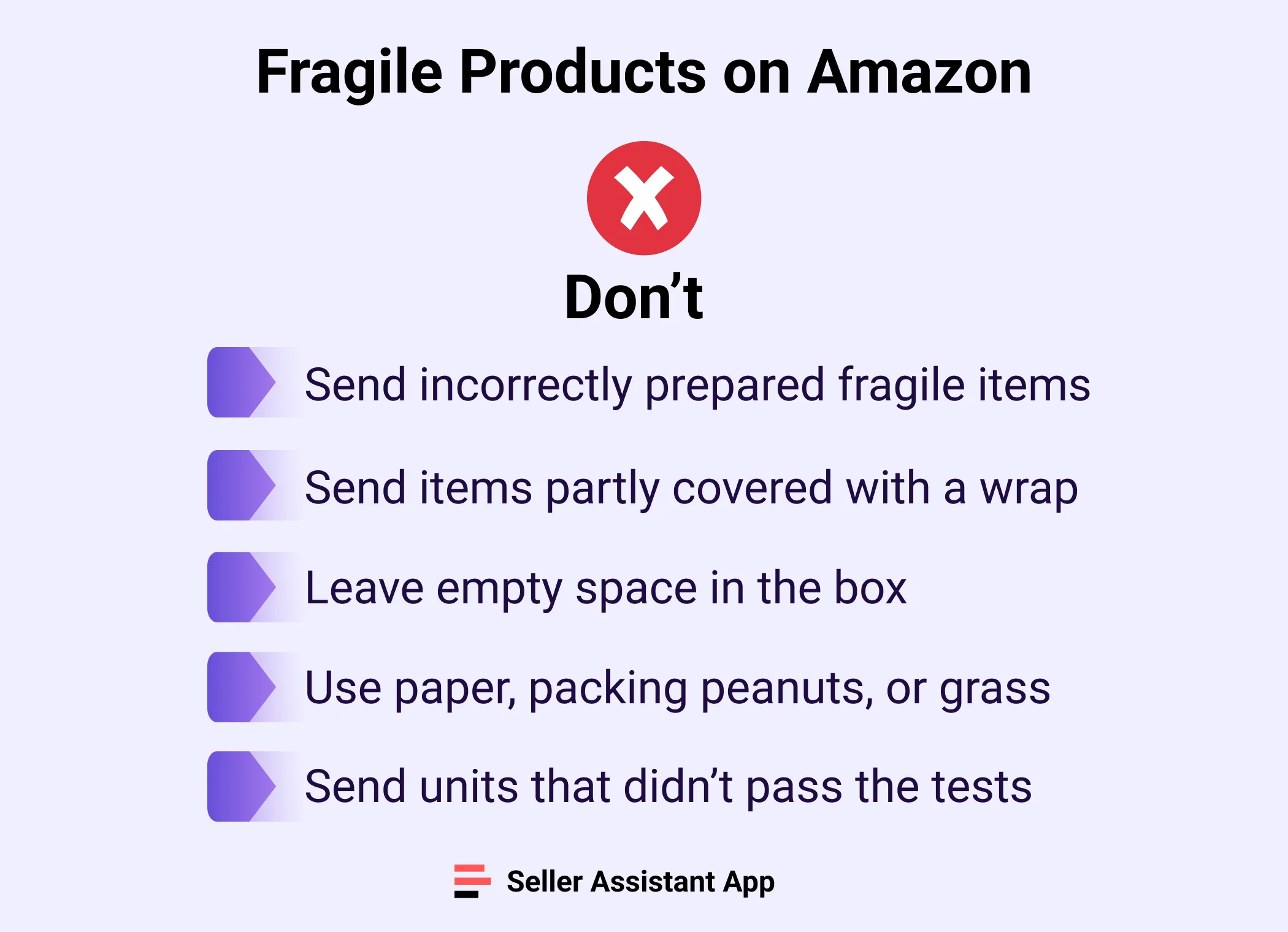 Don'ts of Fragile Products on Amazon