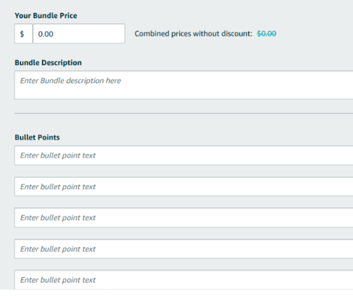 Enter virtual bundle price
