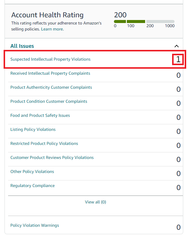 Choose the issue within the Product Policy Compliance column.
