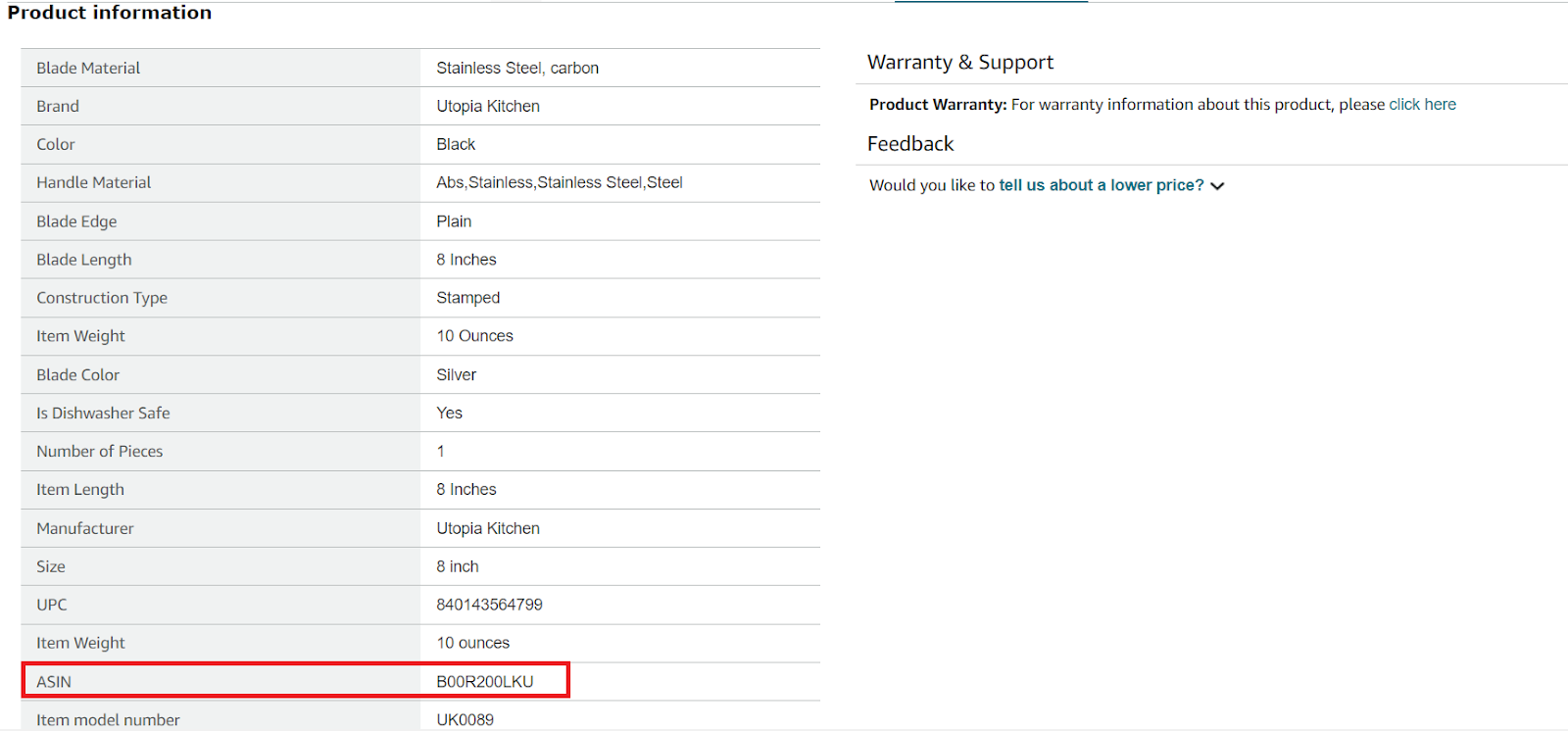 To find an ASIN, visit the product's page and scroll down to the Product Details section