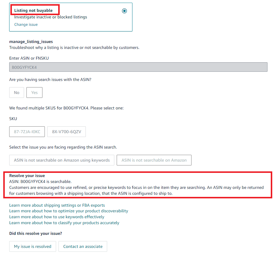 Depending on the issue you're experiencing, Amazon might offer automated solutions without requiring you to open a support case