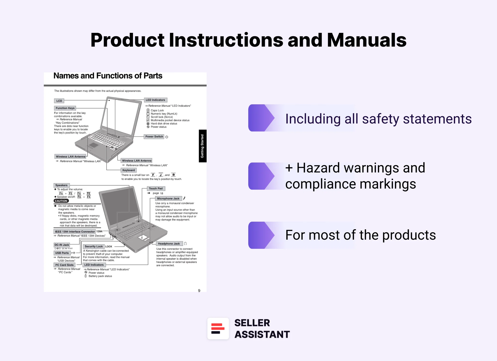 Product instructions and manuals