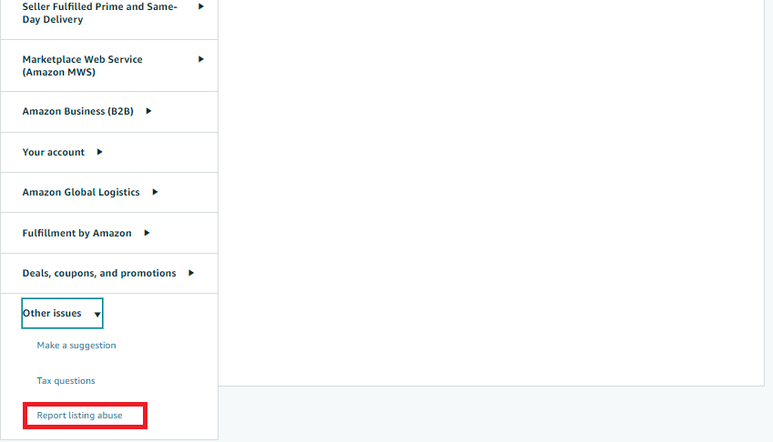 To report an Amazon hijacker, select Report Listing Abuse /> Report a Violation