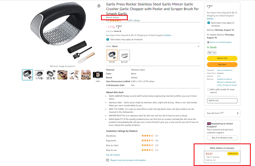 If a new seller appears on the listing, it could mean hijack