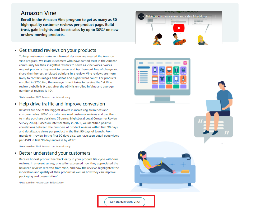 Access the Vine enrollment page