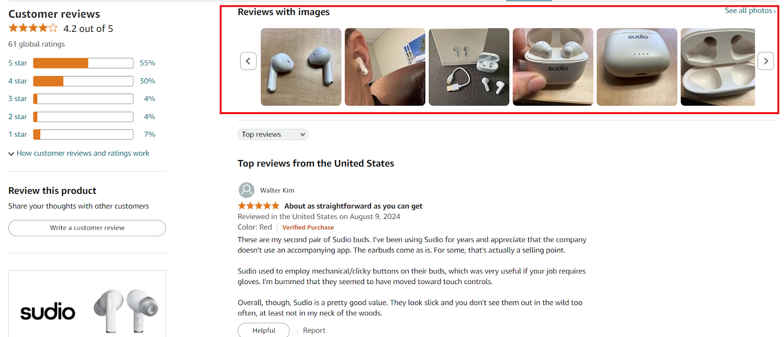 Reviews are displayed on the product page and help potential customers make informed decisions