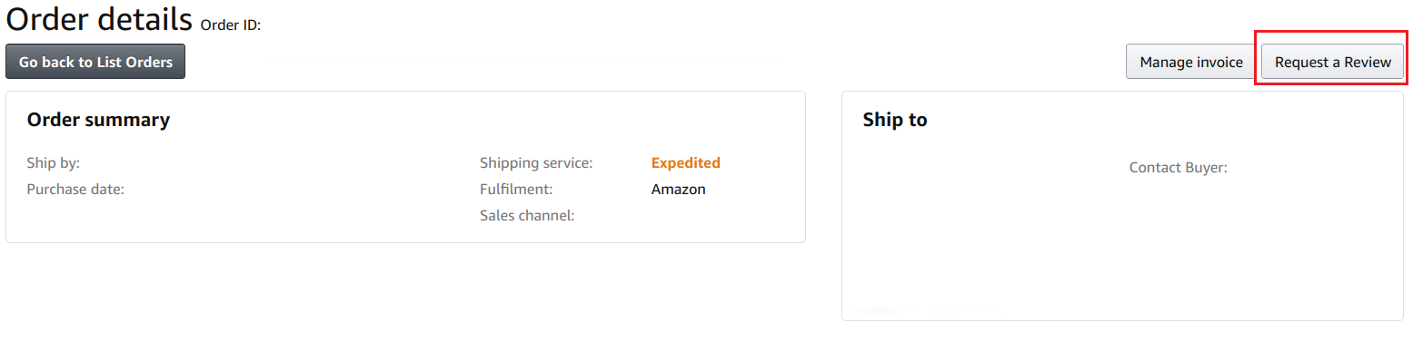 Request a Review Button