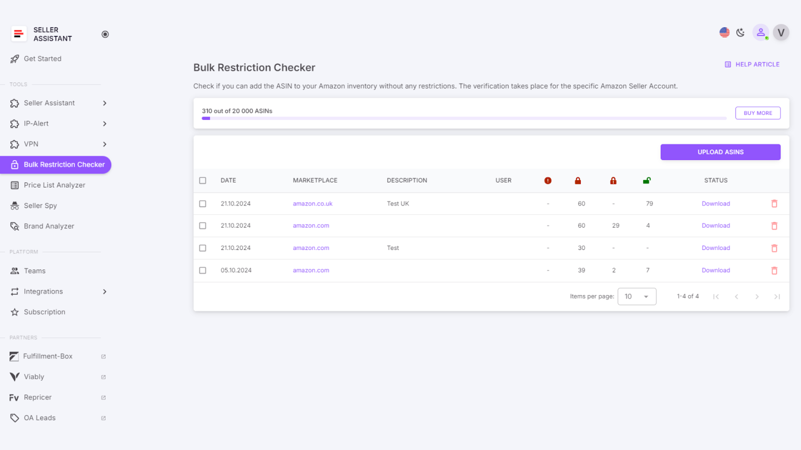 Bulk Restrictions Checker