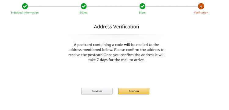 Adres doğrulama sayfası