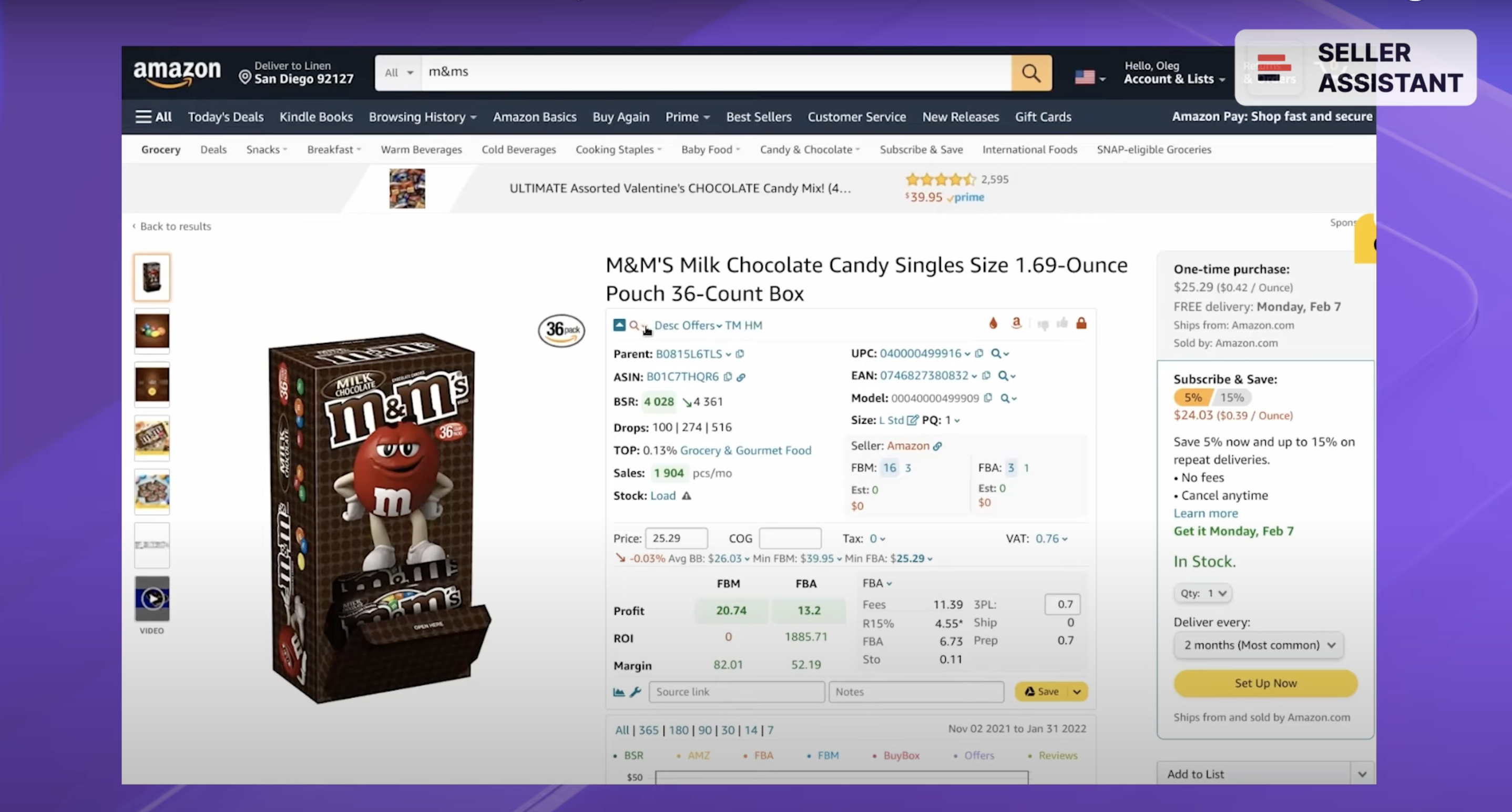 Seller Assistant Lookup Links