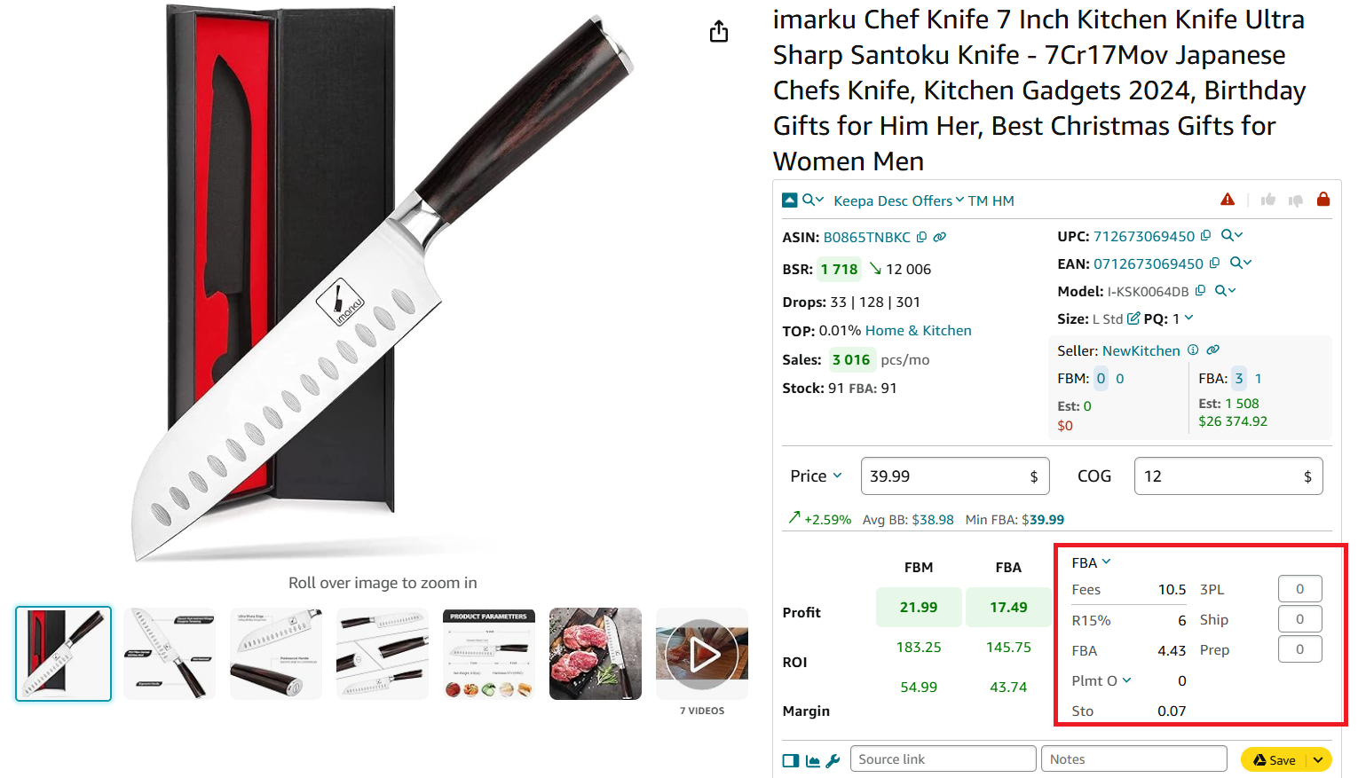 Fees and logistics costs