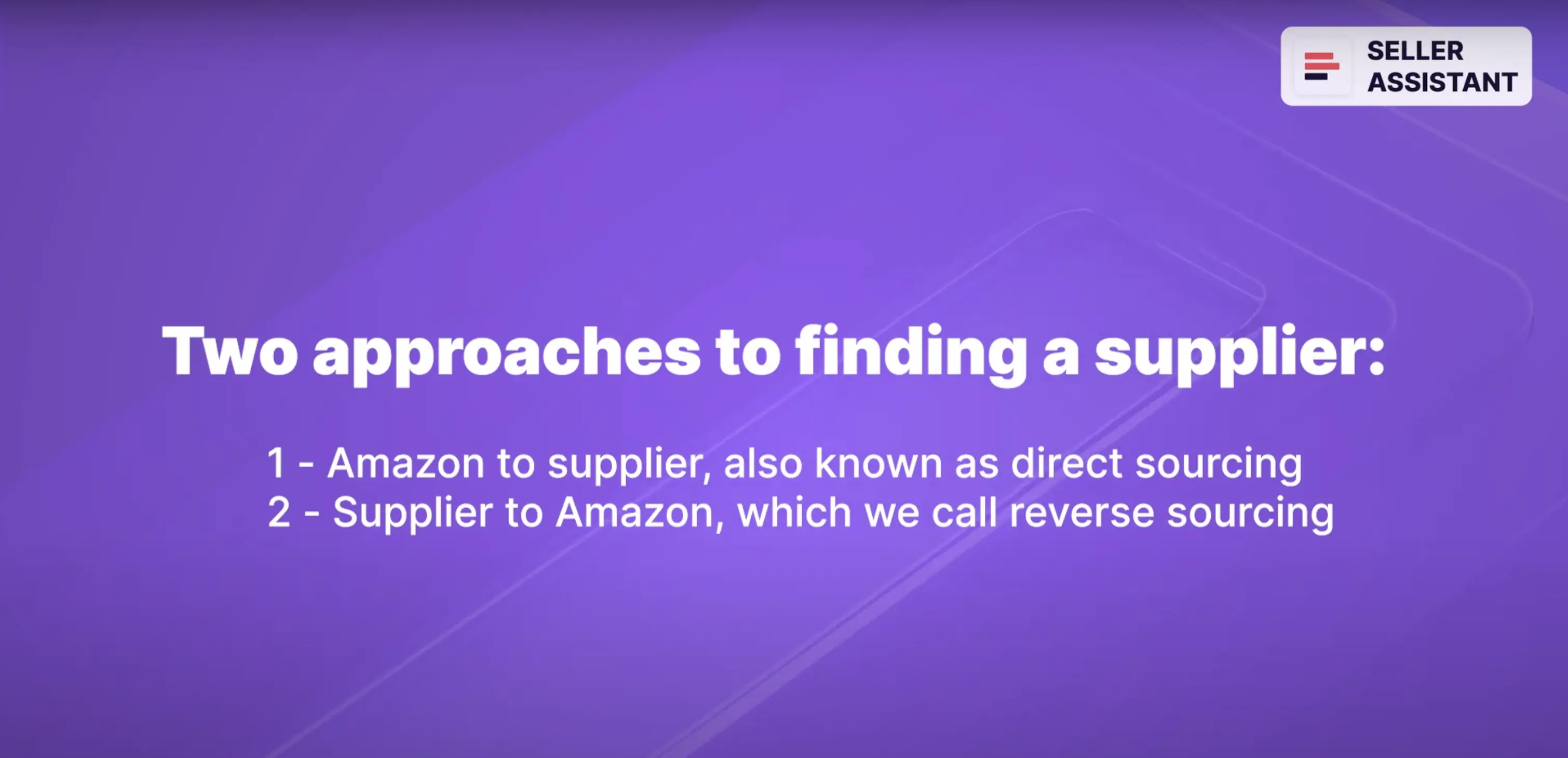 Two approaches to finding a supplier 