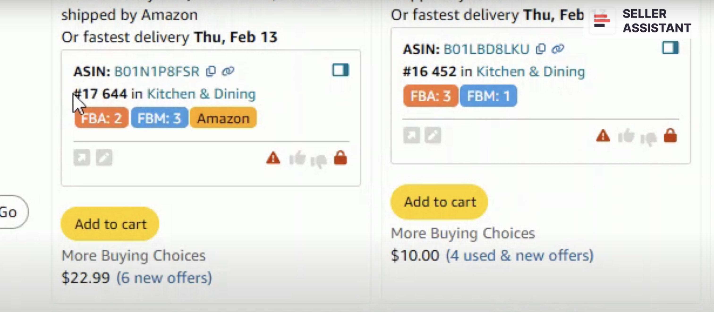 You can see the product’s ASIN and BSR