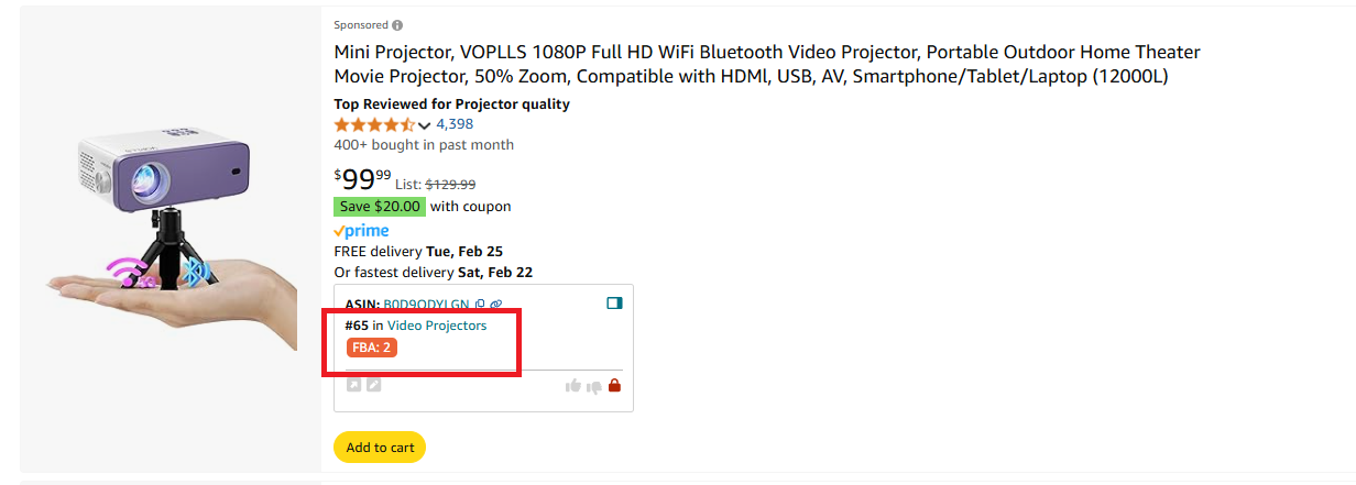 Popular products with moderate competition - Portable mini projector