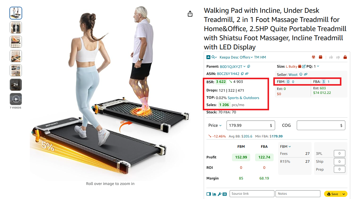 Popular products with moderate competition - under-desk treadmill