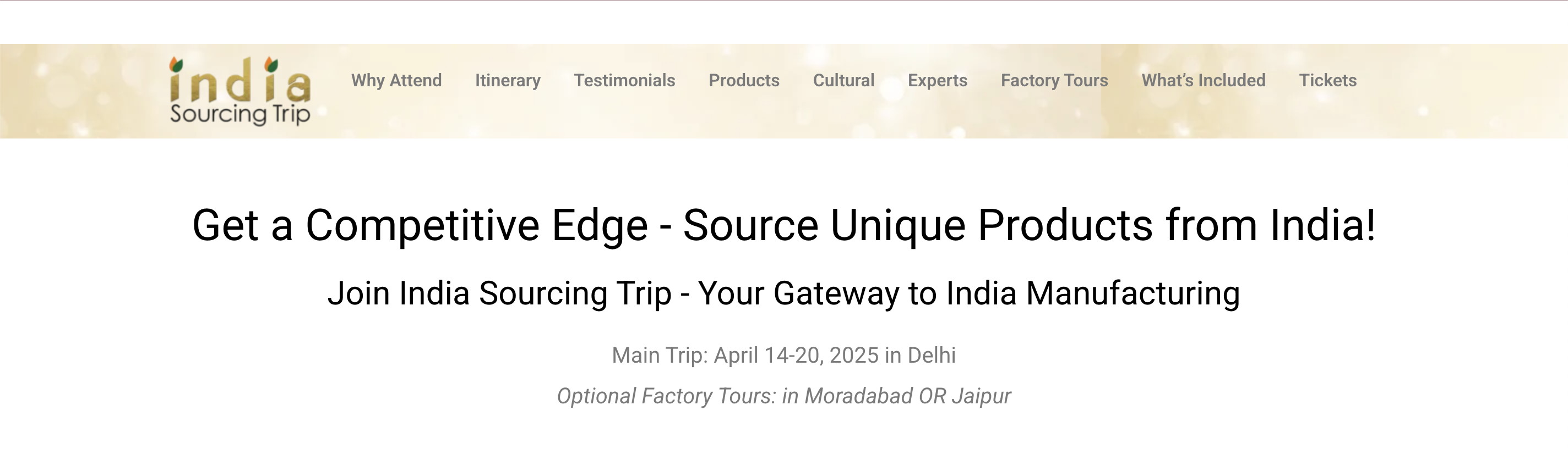 India Sourcing Trip