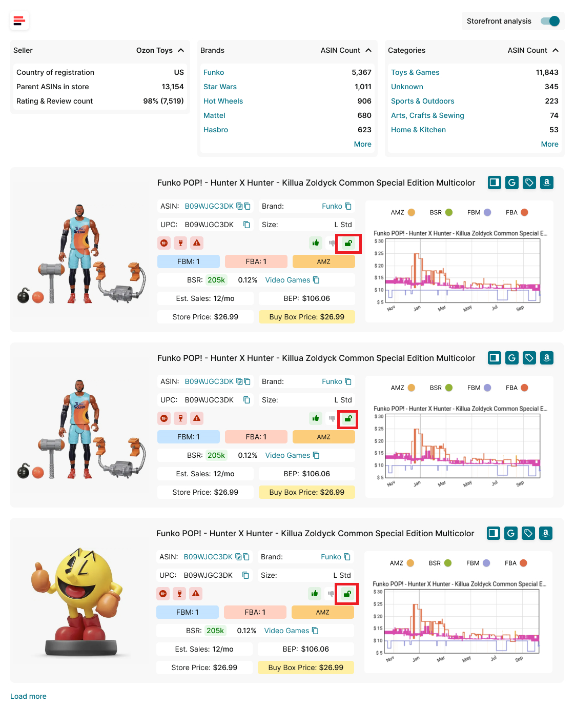 Storefront Widget shows restrictions