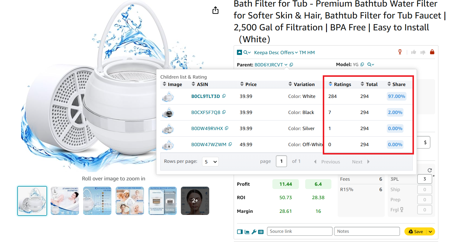 Use Variation Viewer to compare ratings, attributes, and sales performance
