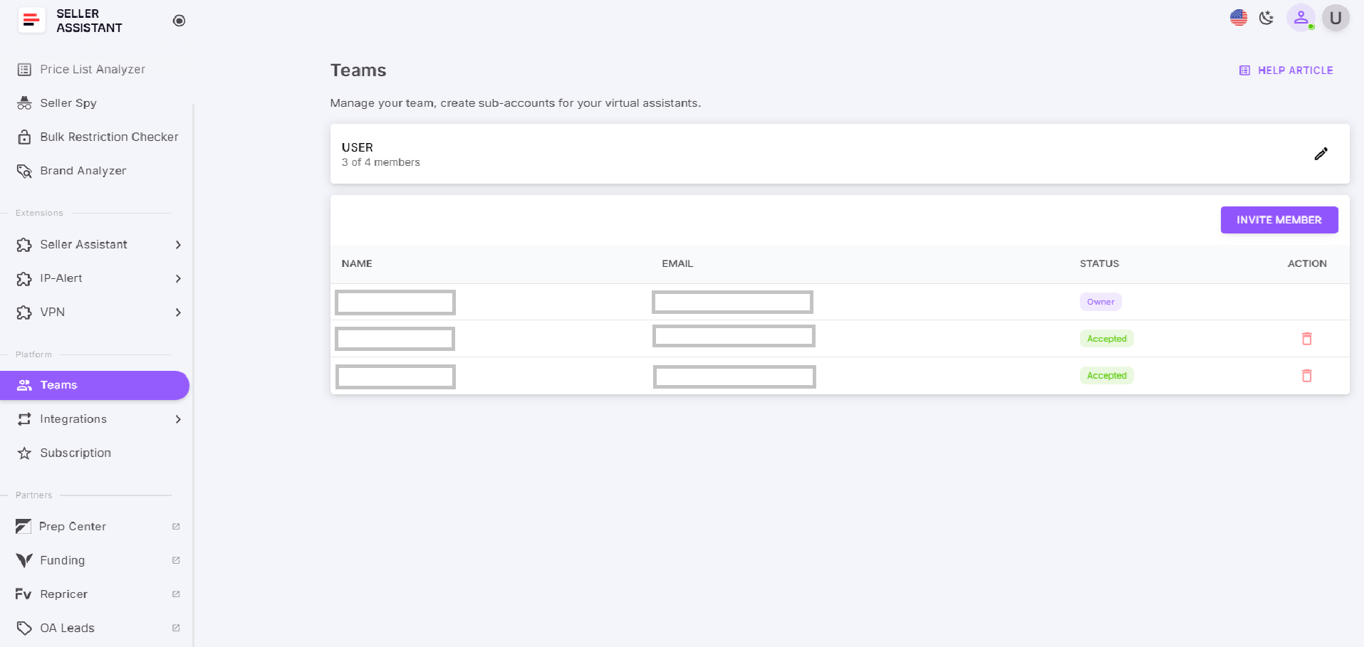 Virtual Assistant Account
