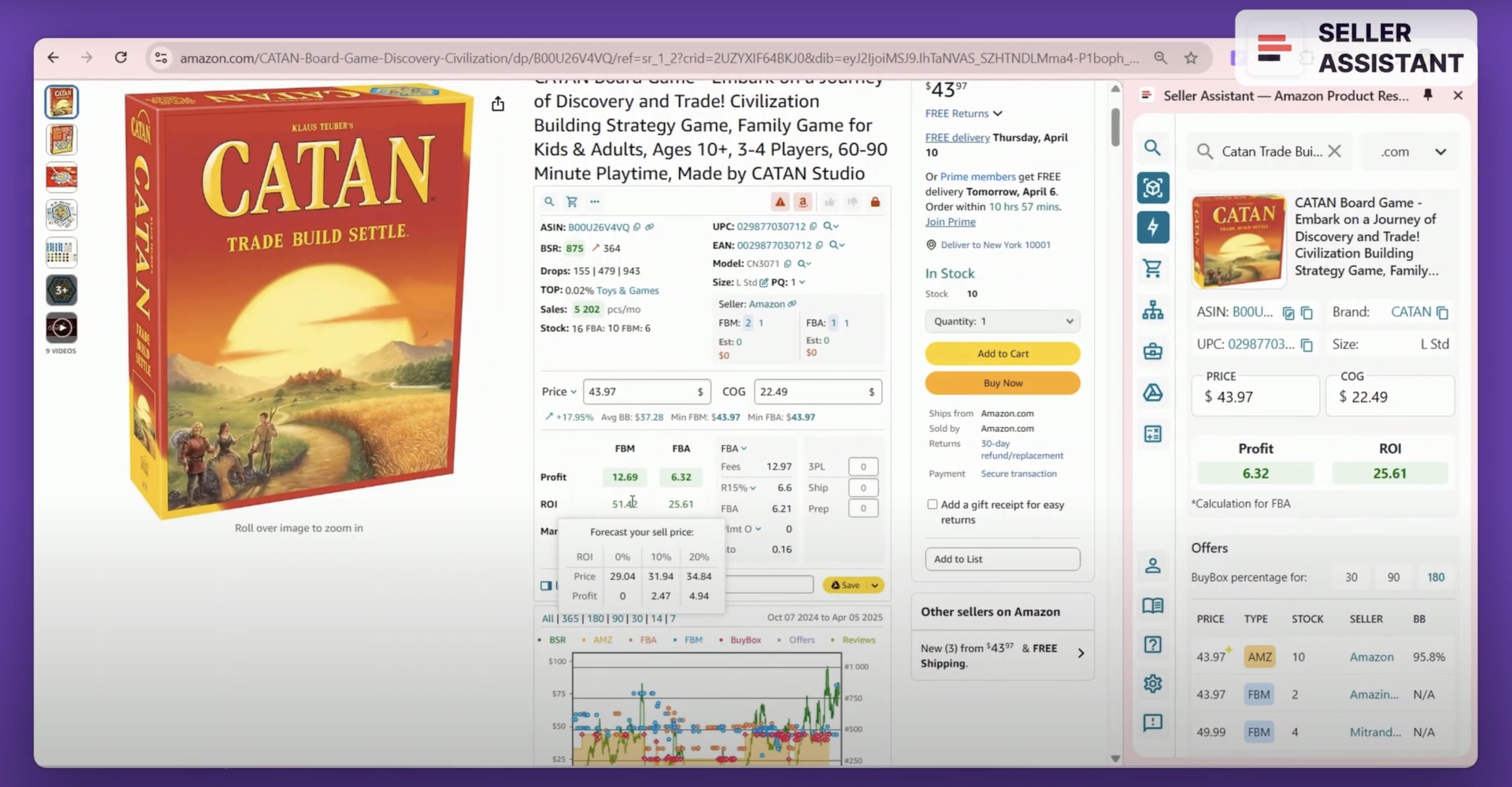 Seller Assistant’s FBA&FBM calculator