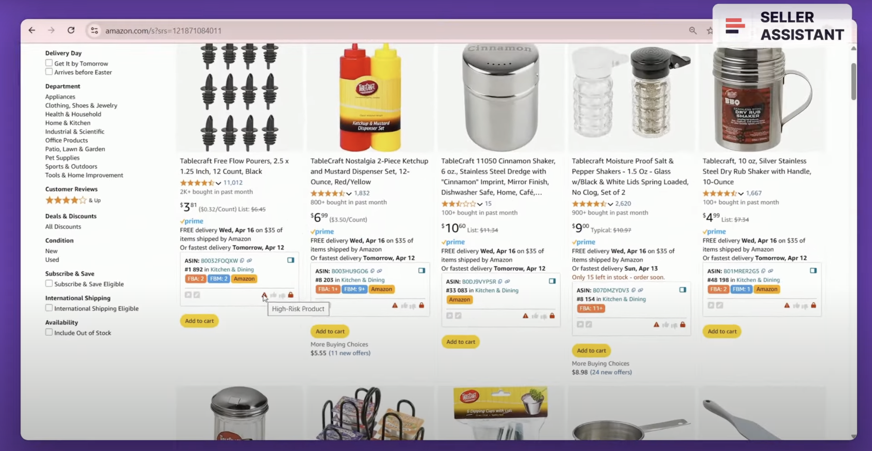 Check the brand’s alerts with Seller Assistant