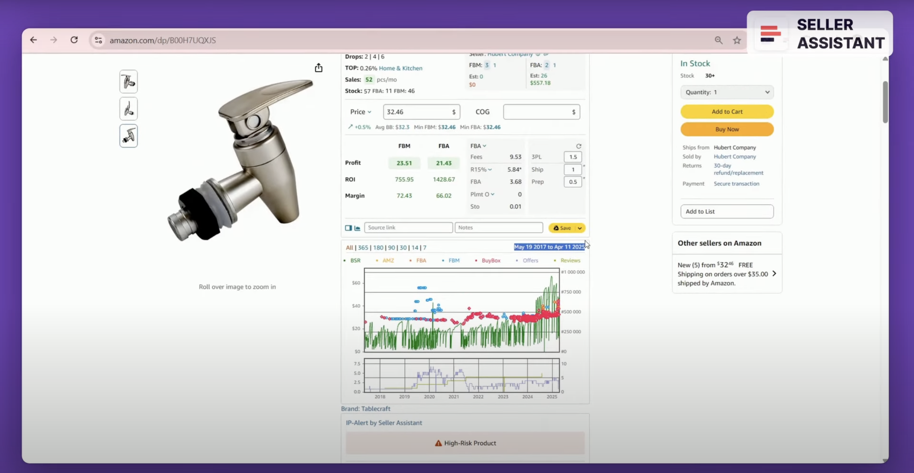 How old is the listing?