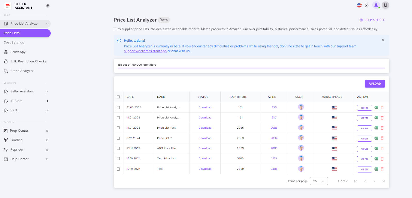 Access Price List Analyzer