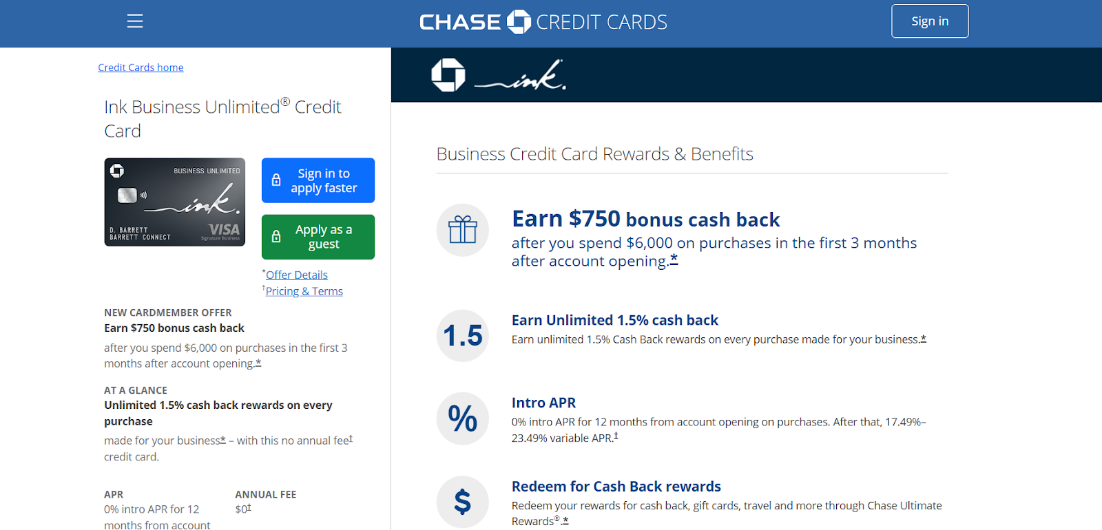 Chase Ink Business Unlimited®