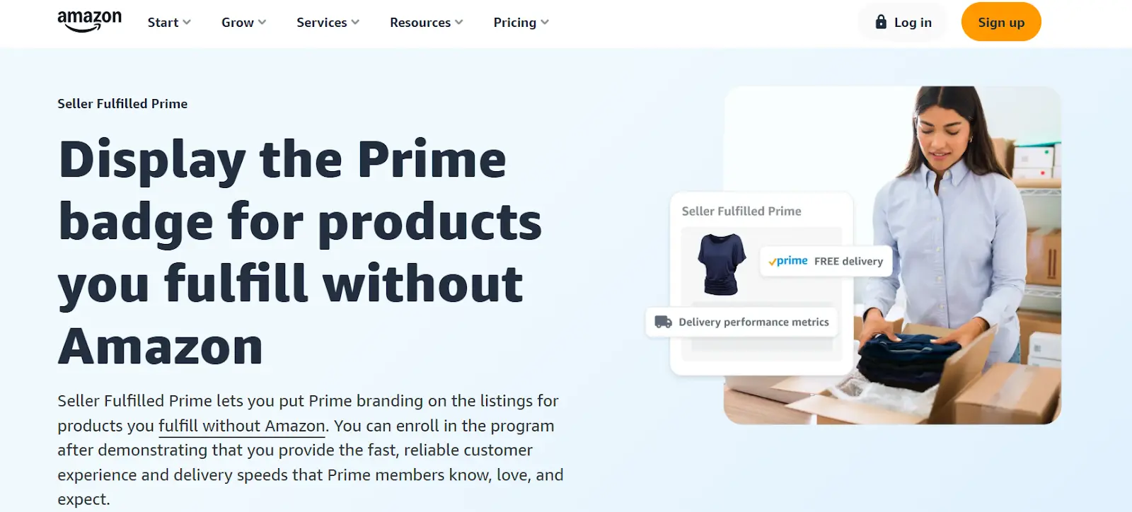 Seller Fulfilled Prime program