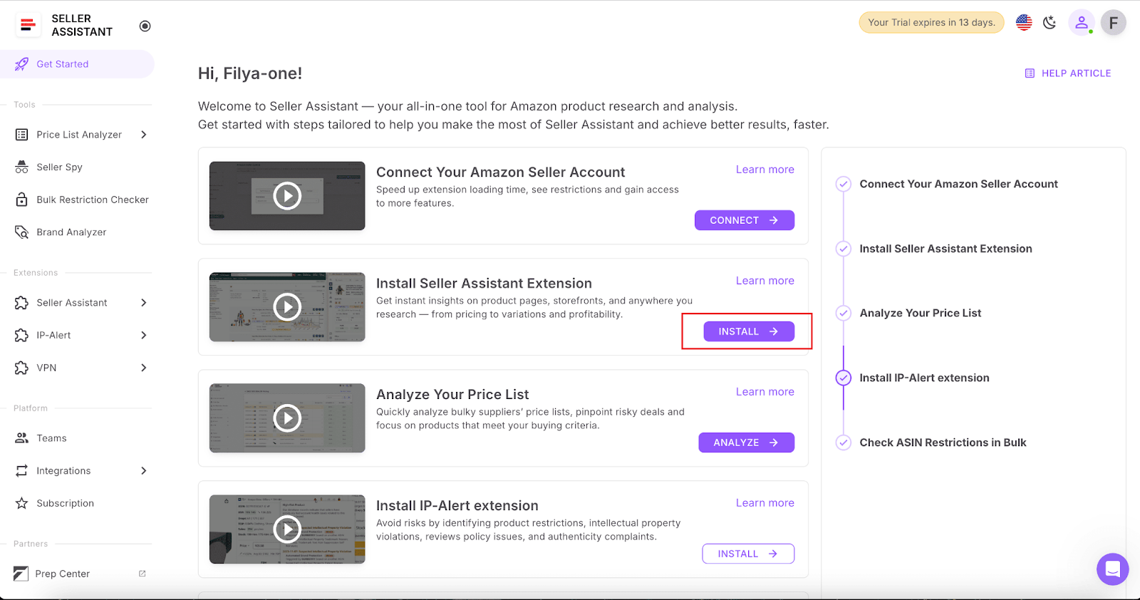 Install the Extension